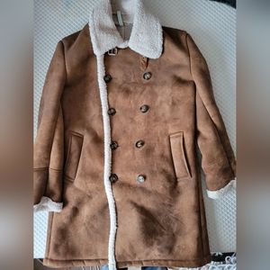 Zara Men's faux fur suede coat